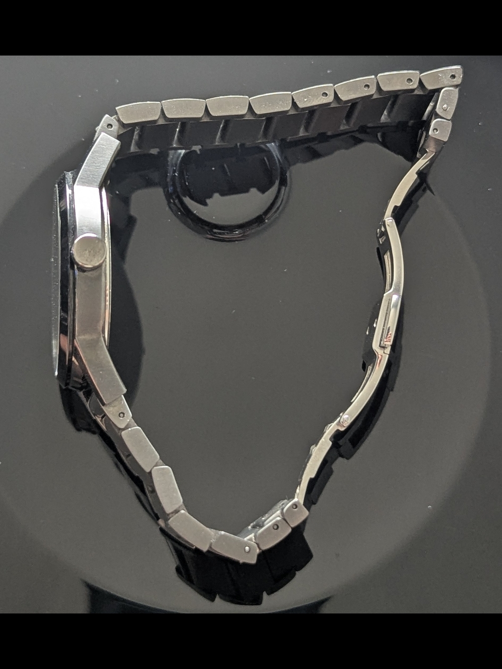 Movado Men's Black Dial Silver-Tone Bracelet Watch - Picture 9 of 16